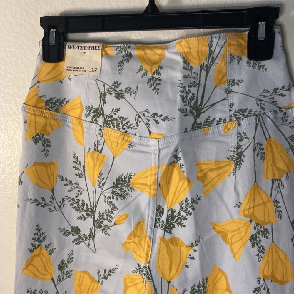 We The Free Venice Beach Floral Printed High Waist
Flare Leg Criss Cross Pants - Picture 8 of 9